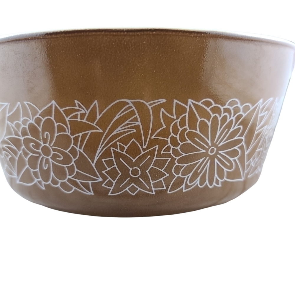 Pyrex Woodland 1970s Brown Casserole Dish Bowl 475-B 2.5 Liter Vintage Retro MCM - Picture 5 of 5